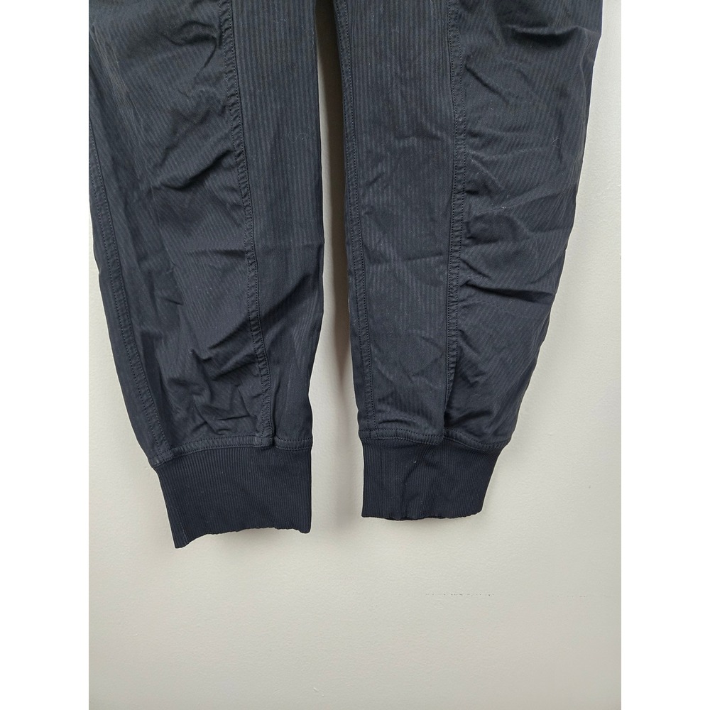 Lululemon Studio Jogger Black Pinstripe Textured Pants Size 4 Womens - Picture 2 of 14